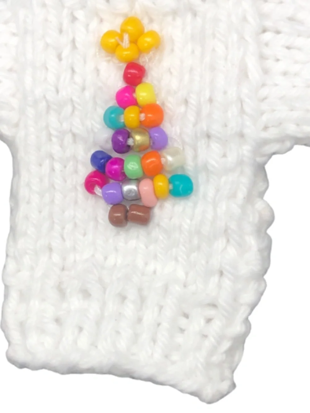 Mini Crochet Sweater Ornament, Tiny Christmas Tree Ornaments Handmade, Gift Tag